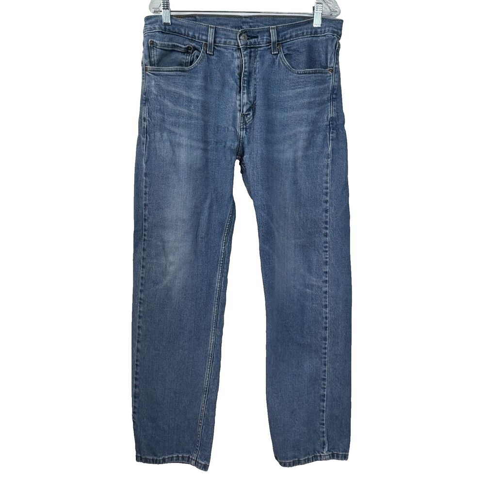 Levi's 505 Regular Fit Jean Men's Size 34 x 32  Straight Leg Medium Wash Blue